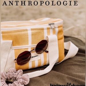 Business & Pleasure Co. Yellow Stripe Cooler/Lunch Bag